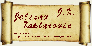 Jelisav Kaplarović vizit kartica